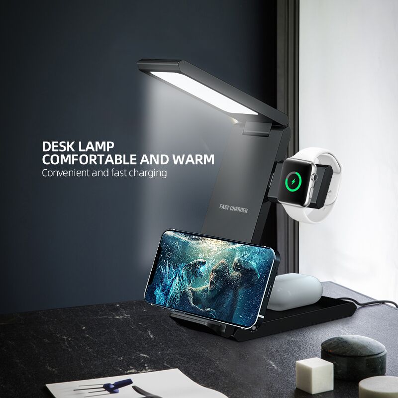 YZ-3 4 in 1 折りたたみ式ワイヤレス充電器 LEDライト付き - Wecent