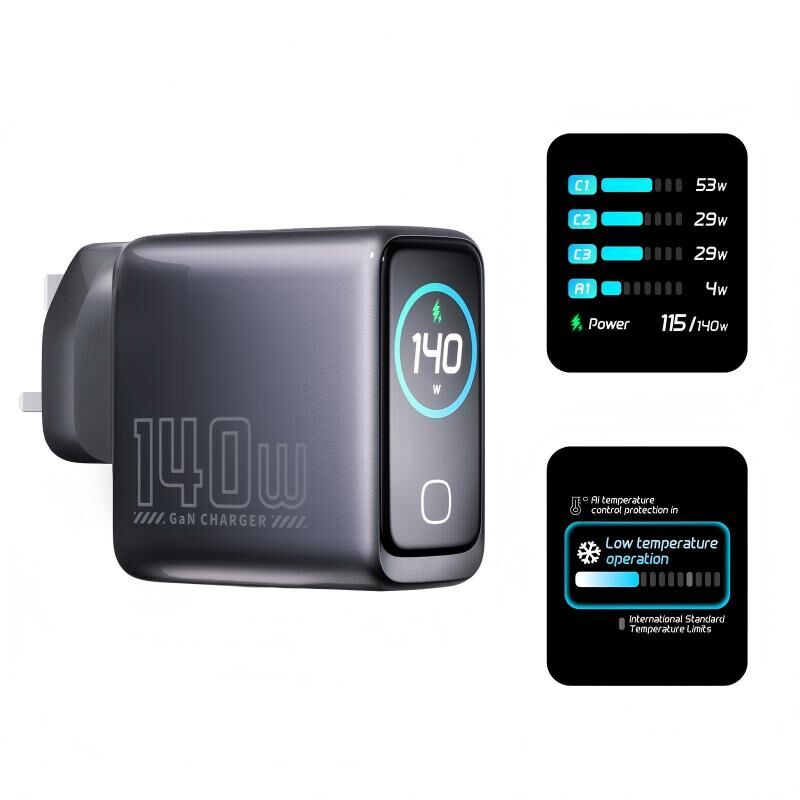 WEX140S 140W スマートスクリーン GaN充電器（AIディスプレイ搭載