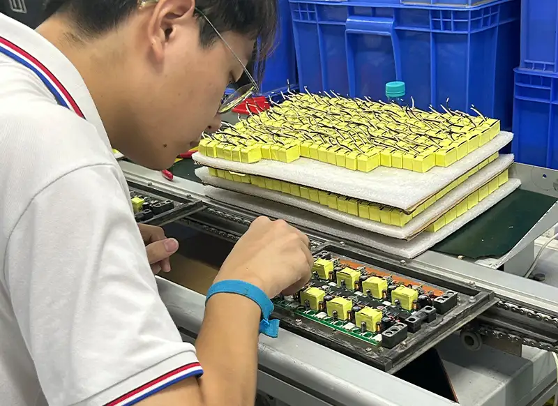 はんだ付け工程（ESD対策を含む）
