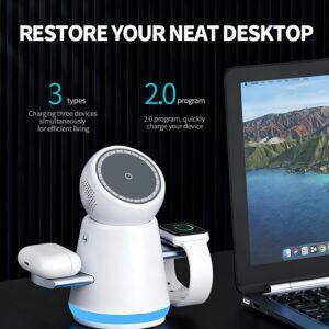 Station de charge sans fil rotative WECENT R9 3 en 1